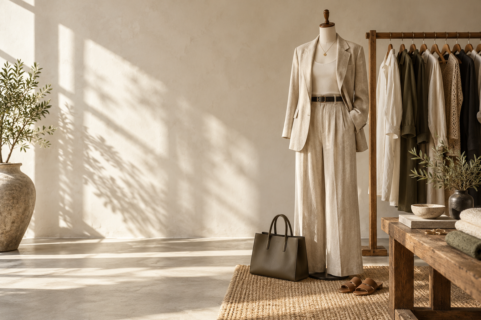 Warm editorial boutique template preview